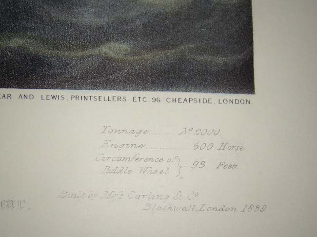 "The British Queen on her First voyage from London to New York" published in 1838 — image 3